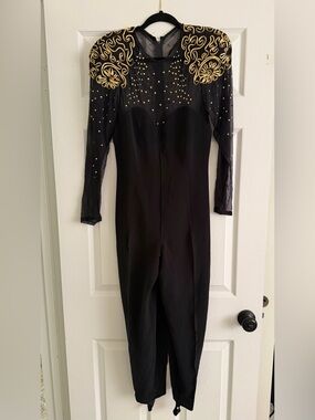 Black and gold jumpsuit
